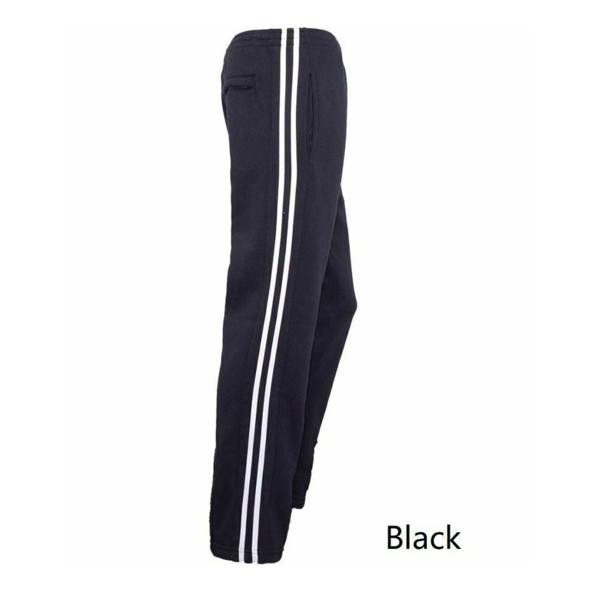 Track Pants with Zip Pocked Men's Fleece Casual Track Suit Medium Size Black