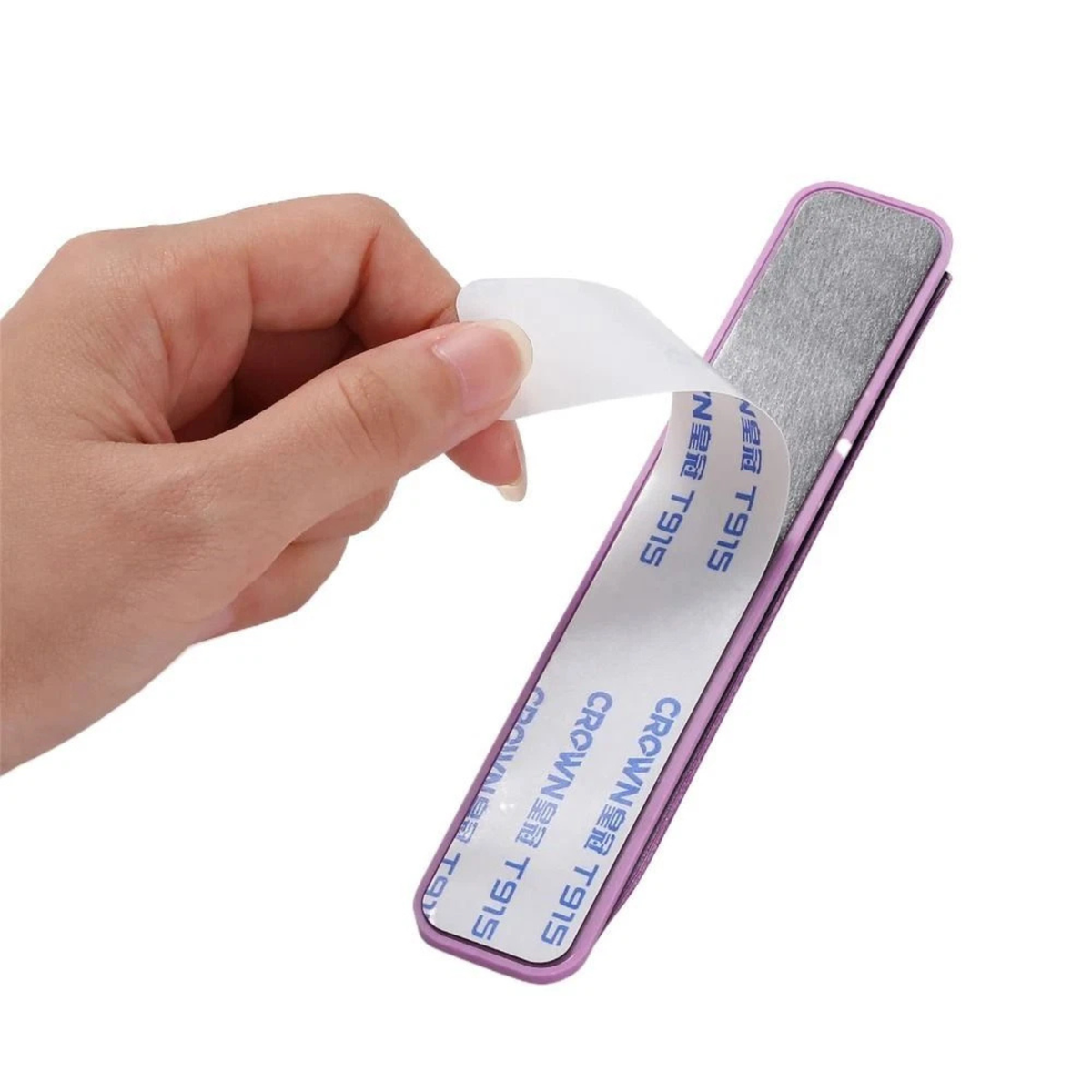 Mobile Phone Finger Grip Strap Wristband Holder Stand Accessory Purple