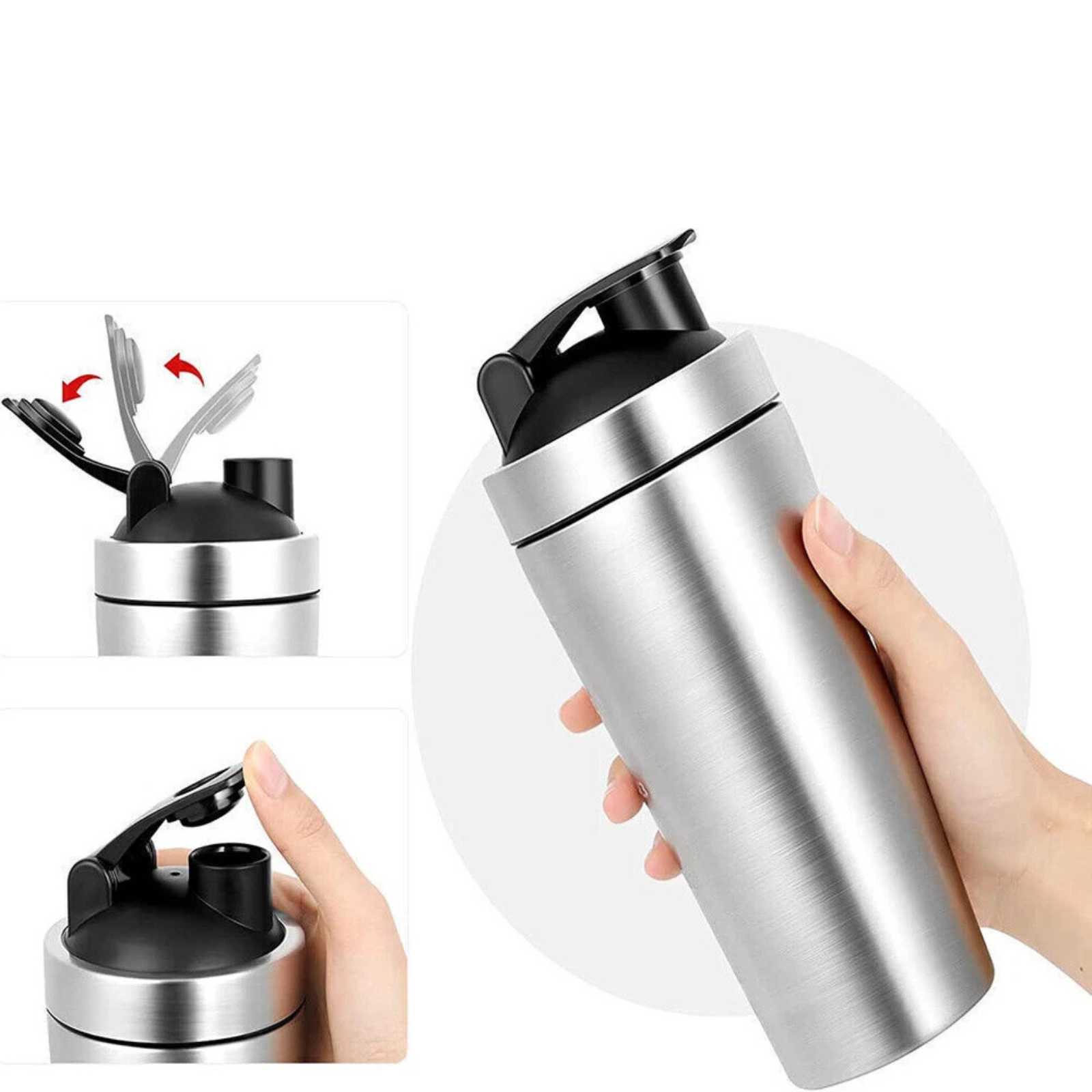 750ml Protein Shaker Bottle BPA-Free with Mixer Ball for Fitness