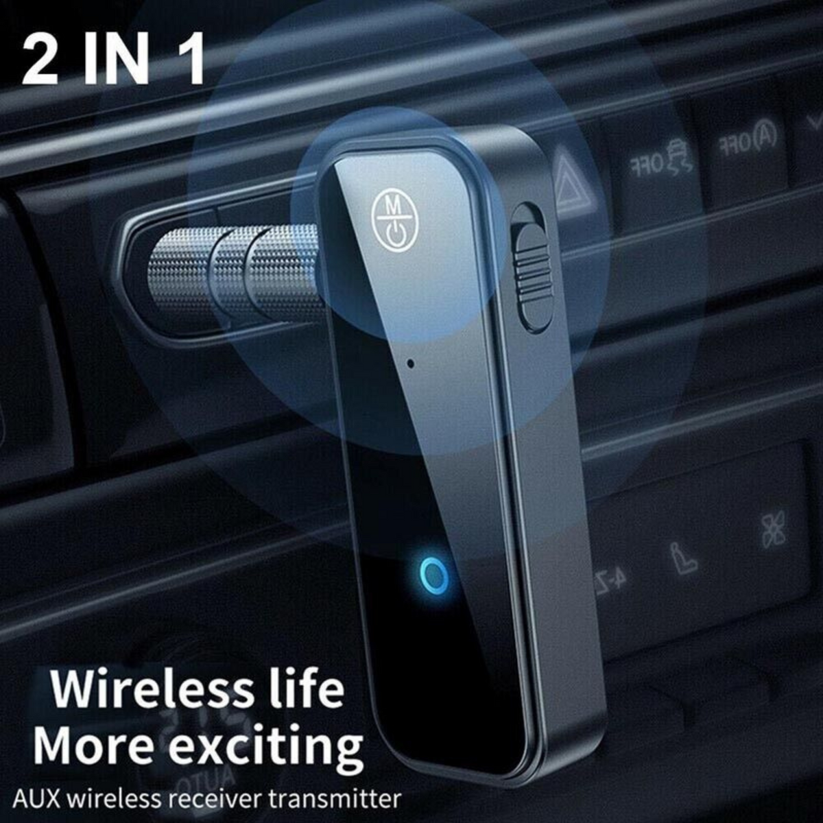 Audio Transmitter Receiver Adapter AUX 3.5mm Bluetooth 5.0 Car TV PC Speaker