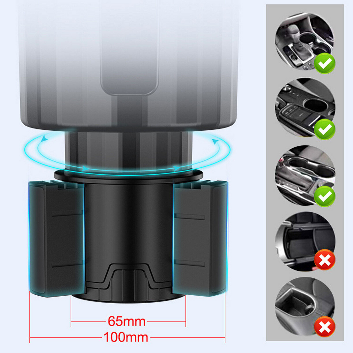 Bottles & Big Drinks Stable Fit Car Cup Holder Expander Adapter For Car Auto