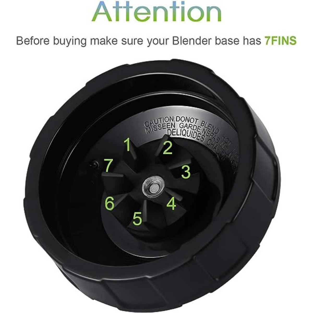Auto IQ Nutri Ninja 7Fin Extractor Blade Blender 1000 1300 1500 BL642 BL480