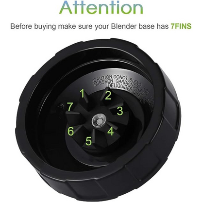 Auto IQ Nutri Ninja 7Fin Extractor Blade Blender 1000 1300 1500 BL642 BL480