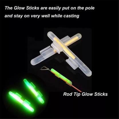 Fluorescent 40x Fishing Rod Glow Sticks M for Night Visibility