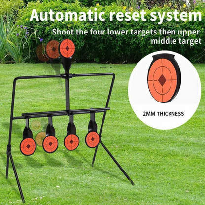Resetting Air Riffle Gun Game Centra Shooting Target Metal Splatter Archery