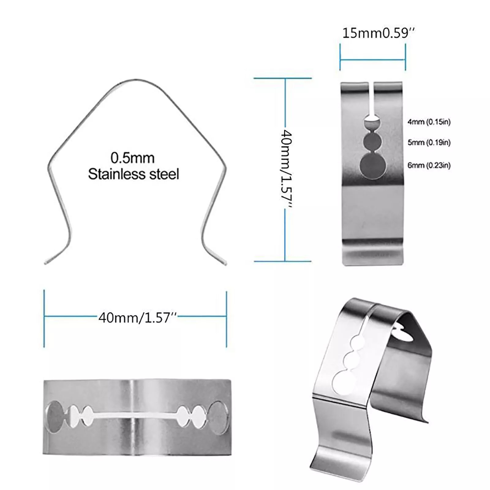3 Clips Holder Meat Clip BBQ 3pcs Probe Thermometer Barbecue