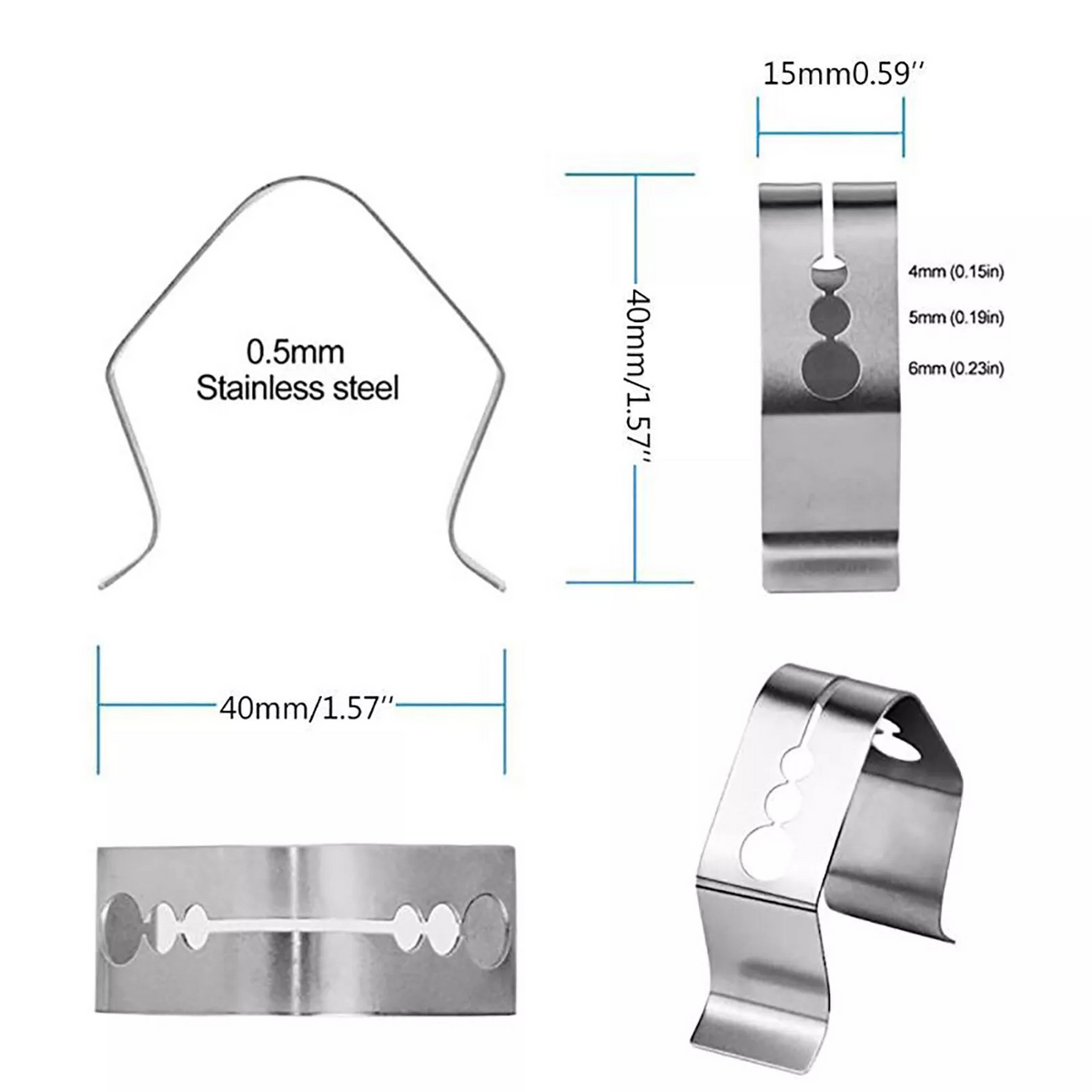 3 Clips Holder Meat Clip BBQ 3pcs Probe Thermometer Barbecue