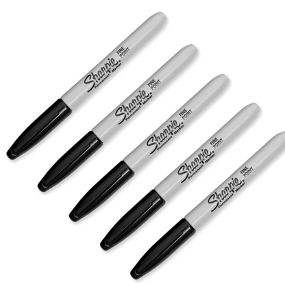 Black Permanent Sharpies Marker 24pcs  Pen Fine Point