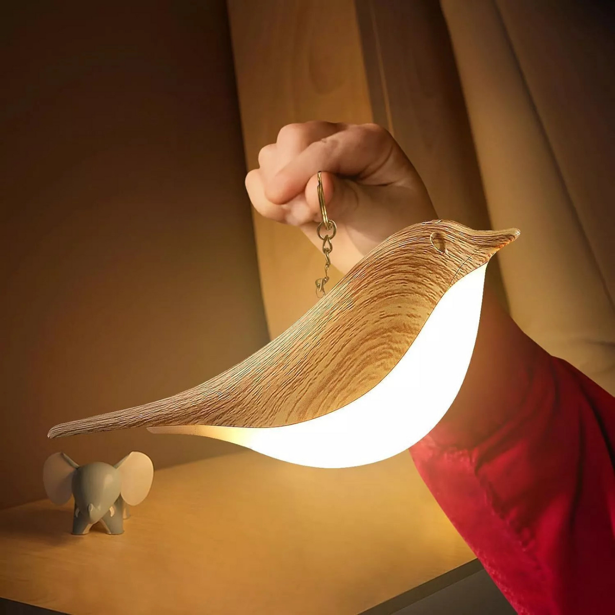 Reading Night Light Bedroom Desk Lamp Bedside Modern Magpie Bird LED Maple