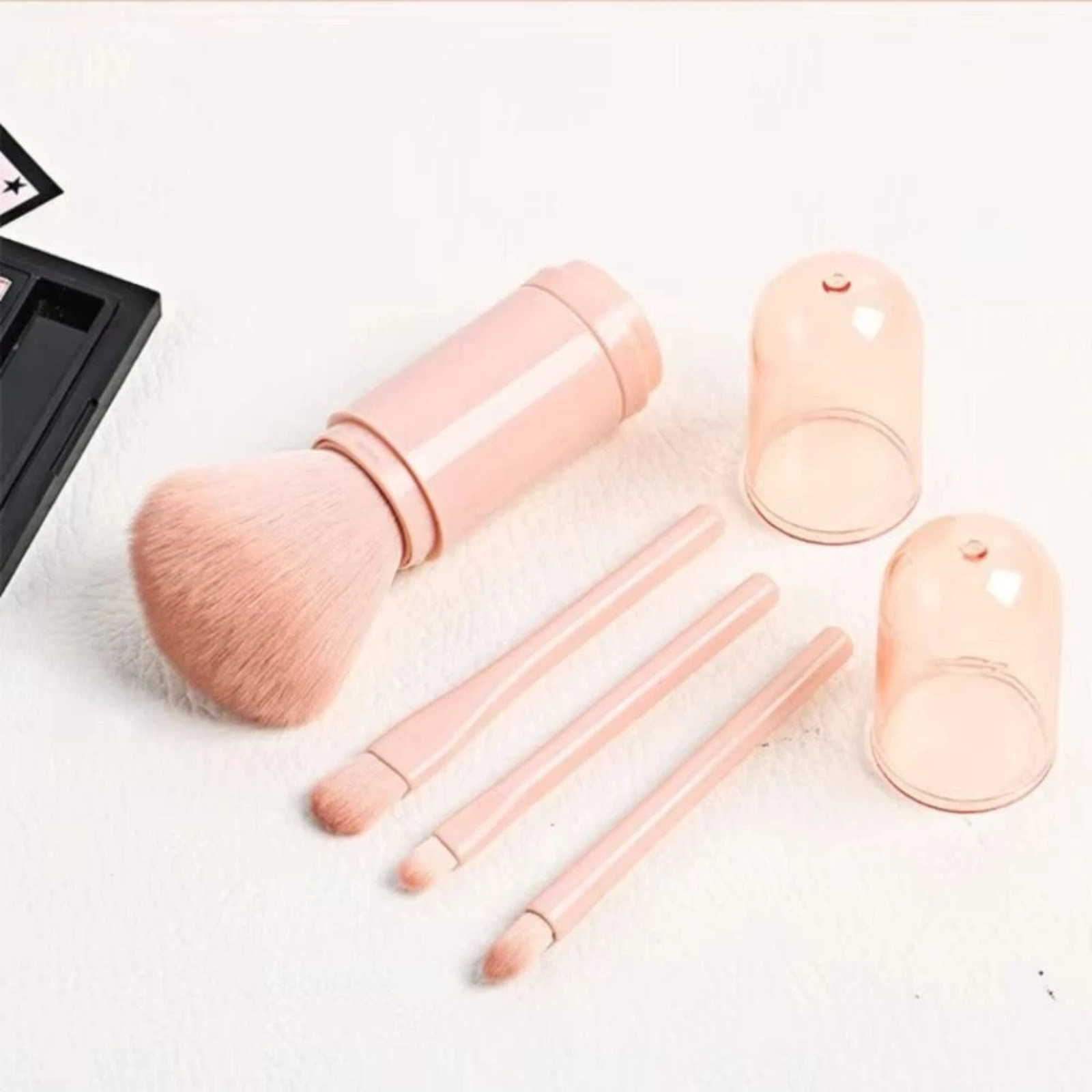 Pink Portable Makeup Brush Blending Powder Cosmetic Tool