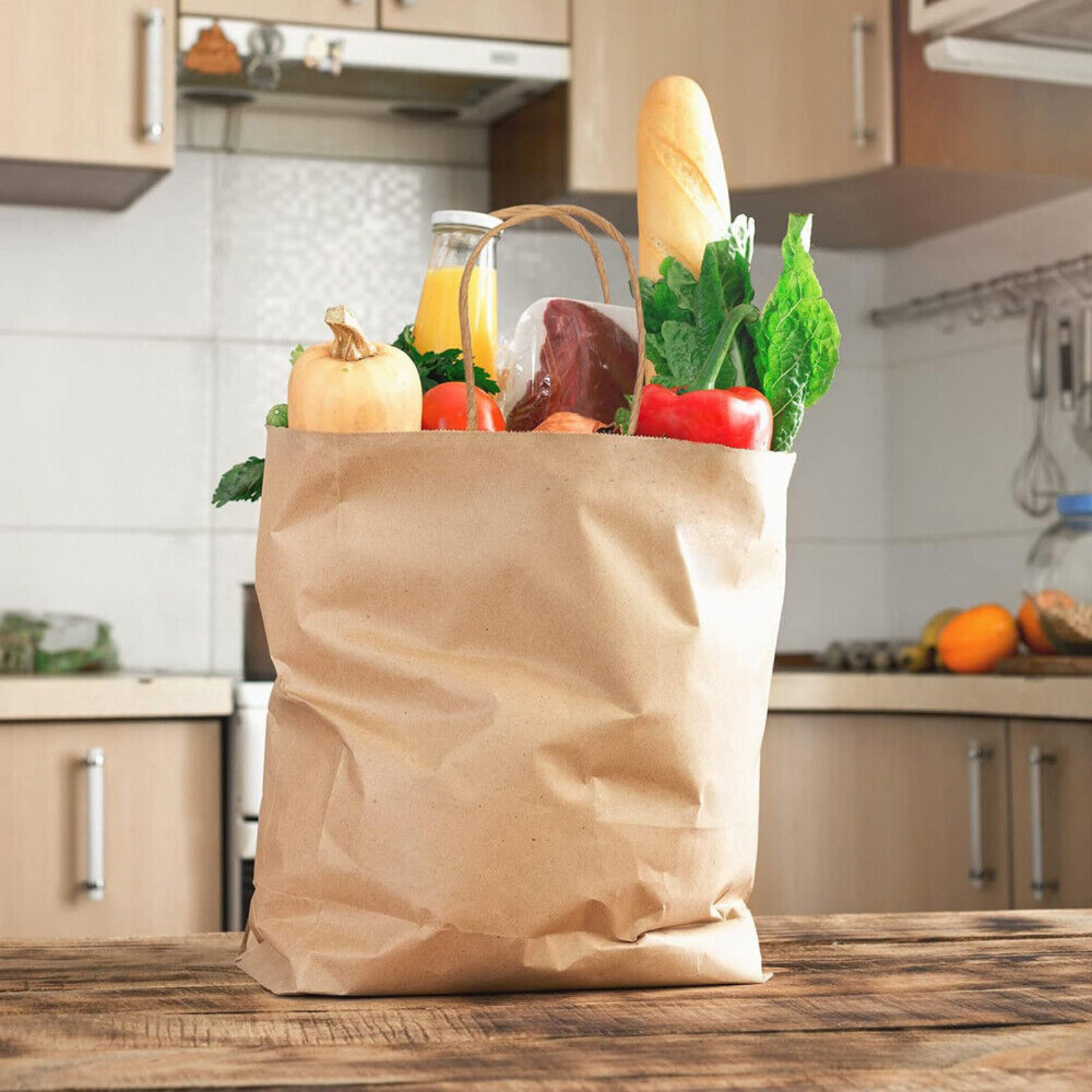 21*15*8cm Paper Bags Gift  Craft Brown Retail Bag Bulk Kraft Shopping Carry