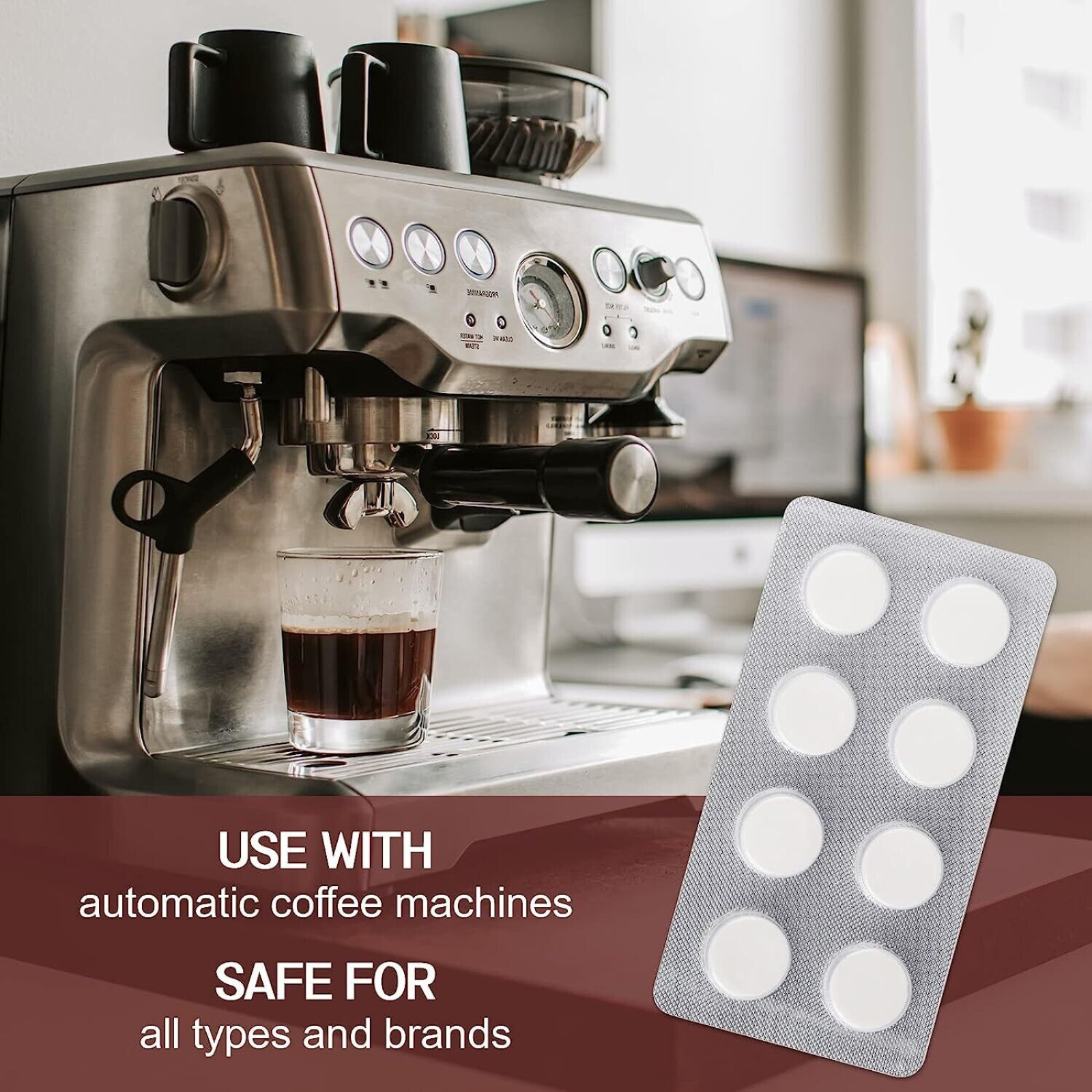 Cleaning Tablets 1.5g X8 Pack For Breville Espresso Coffee Machine