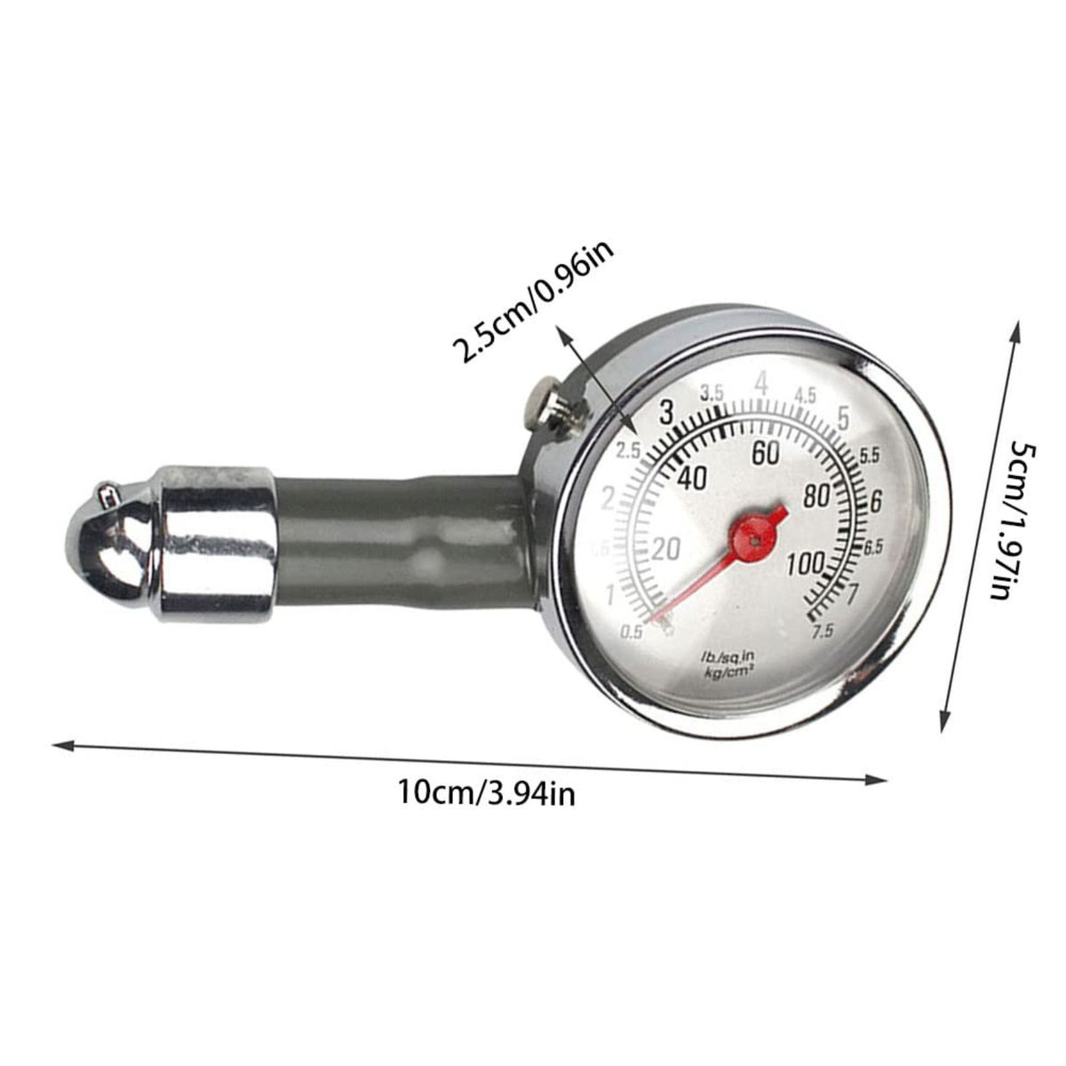 Portable Auto Dial Tire Gauge Car Bike Truck Pressure Tester