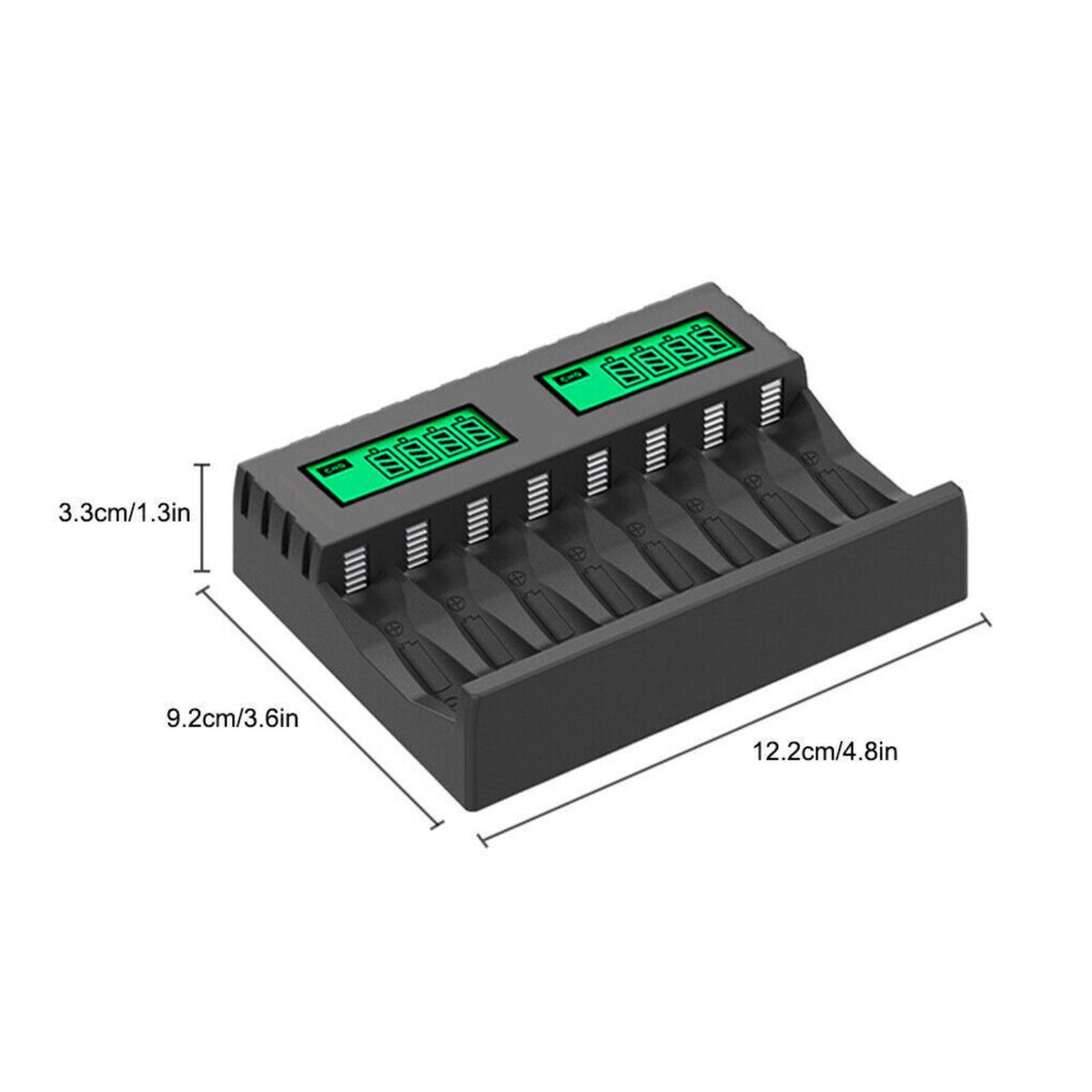 Smart Battery Charger for AA/AAA LCD Display 8 Slot Rechargeable Batteries