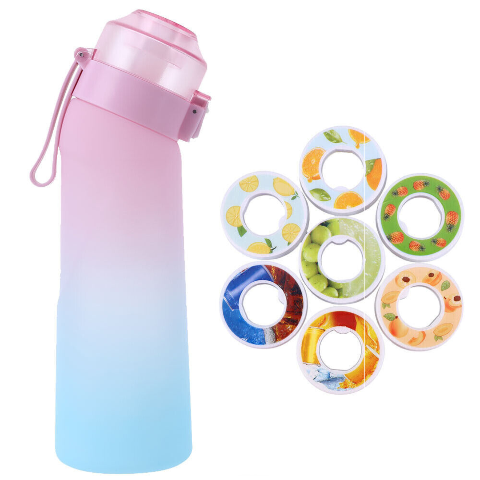 7 Fruit Fragrance Bottle Flavored Taste Pods 650Ml Water Bottle
