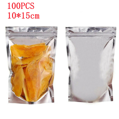 10x15cm Food Packaging Zip Seal Bags Aluminum Foil Mylar Stand Up Pouches Bags