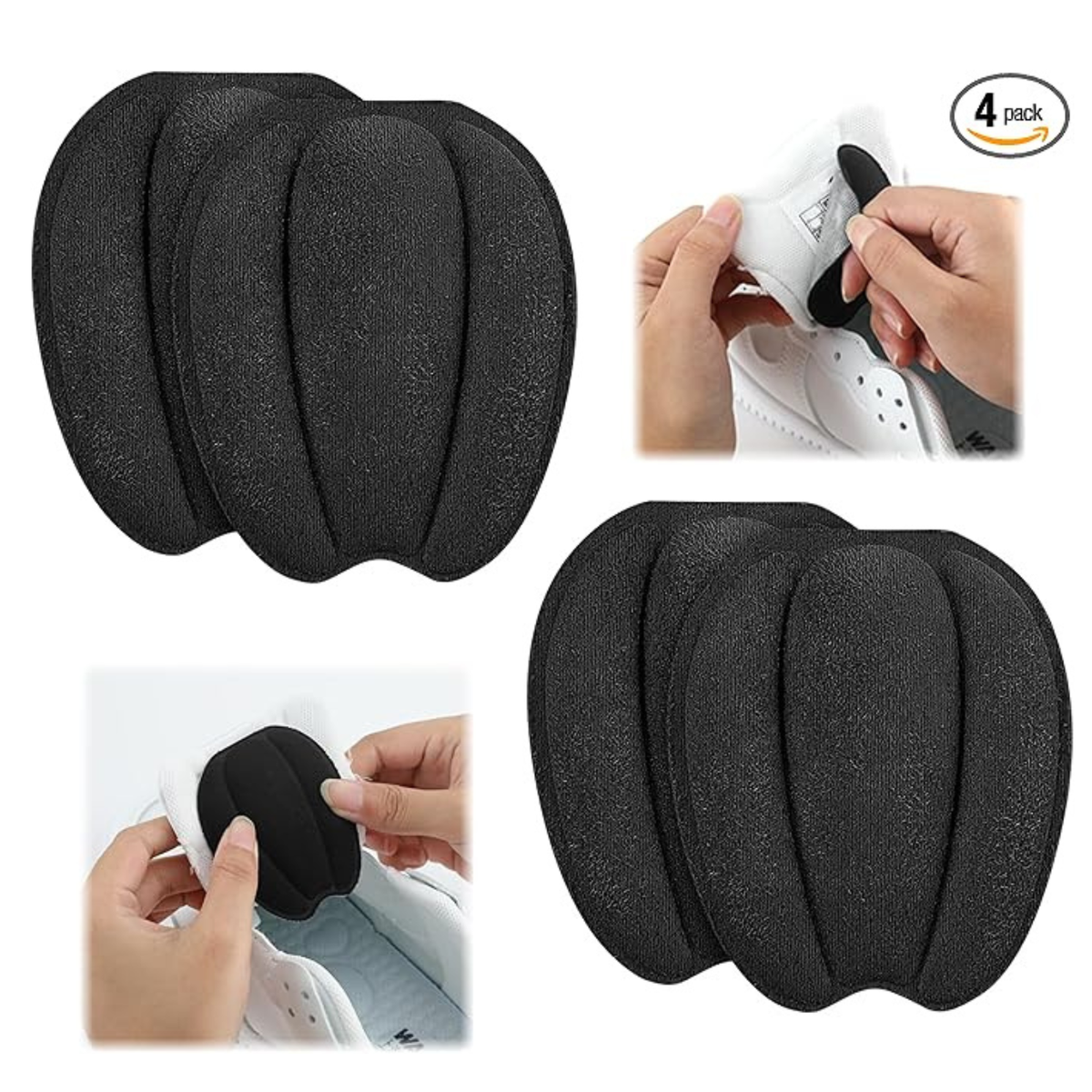 Breathable Shoe Tongue Pads Size Reducer Foam Insert Comfort Black