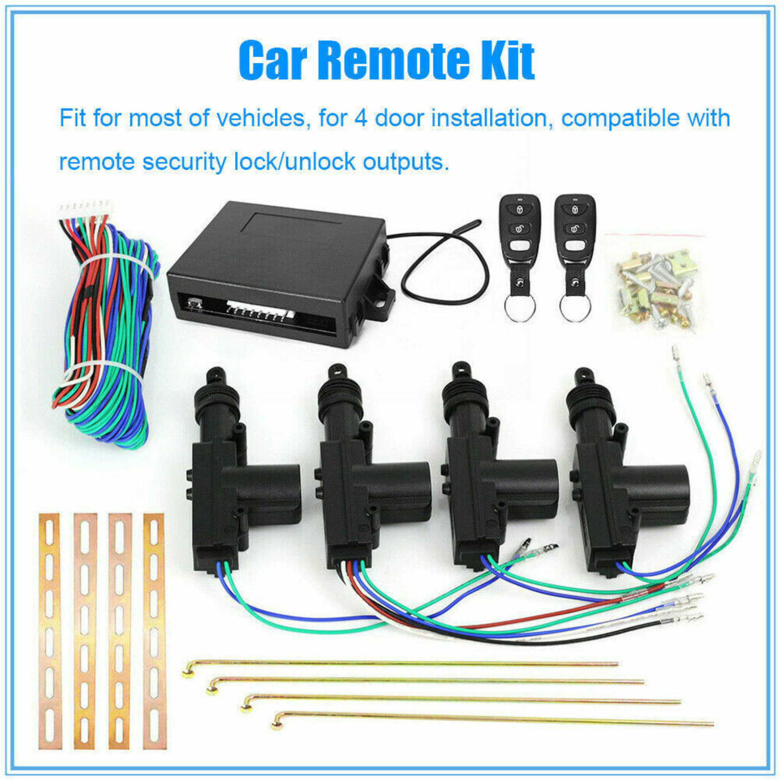 Door Keyless Entry Lock System Car Central Locking Kit Remote Control Switch 2/4