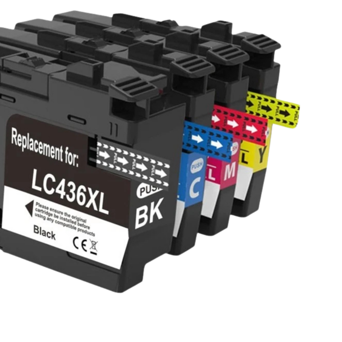 Printer Replacement 4 Pack Compatible Brother LC-436XL High Yield Ink