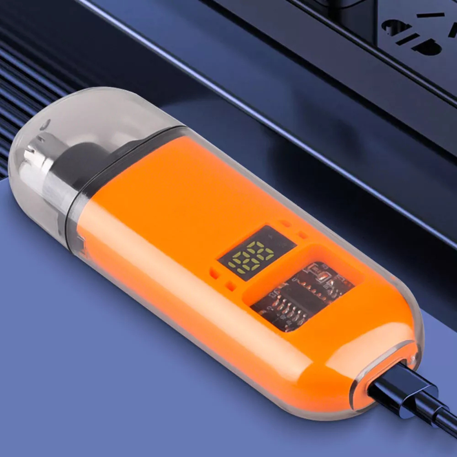 Orange Nose Hair Trimmer Portable For Men Rechargeable Ear Hair Trimmer