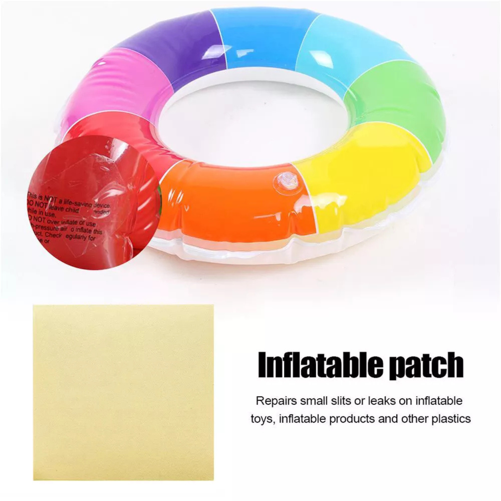 Puncture Patch Glue Repair Kit Stick on Patch Inflatable Pool 10x 7cmx7cm