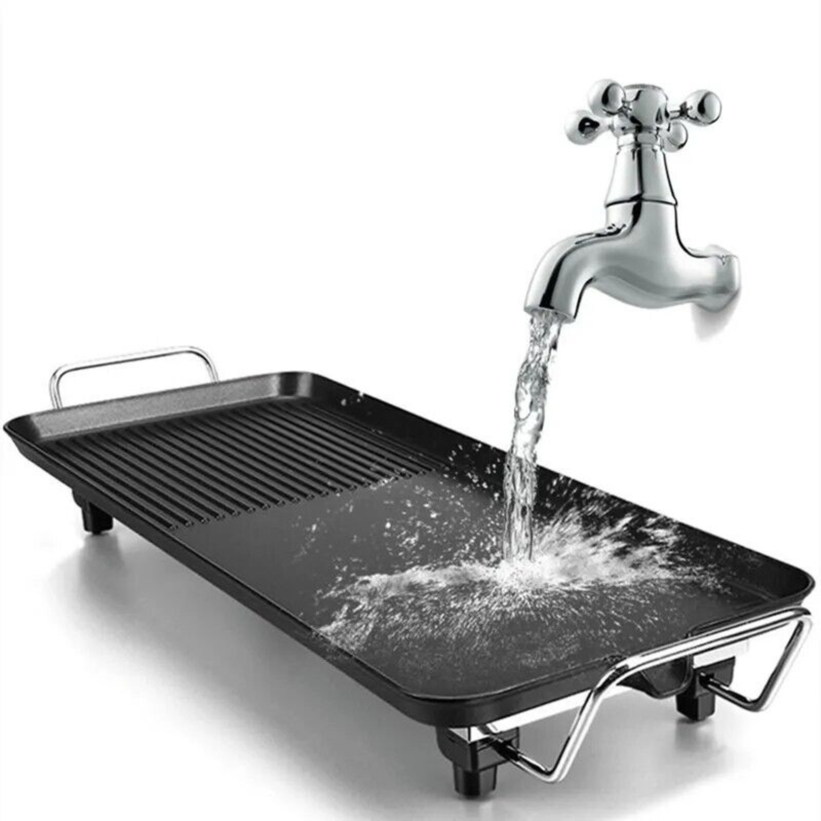Non-Stick Hot Plate Griddle Smokeless Electric BBQ Grill Teppanyaki Up To 1500W