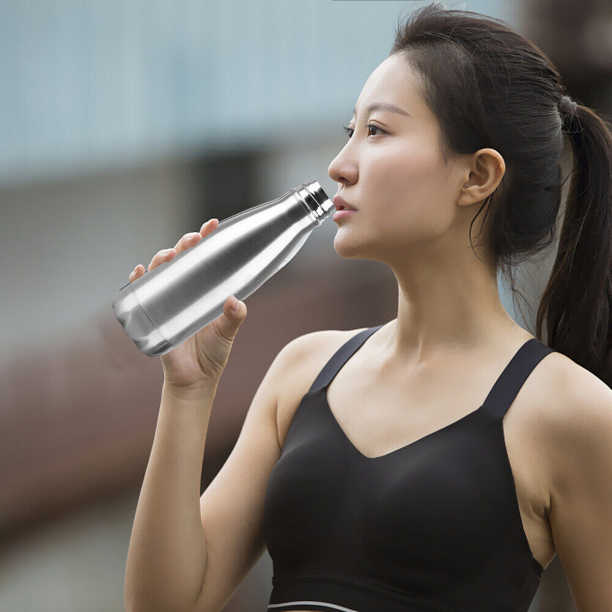 1000ML Vacuum Water Bottle Stainless Steel Sports Drink Cup Flask