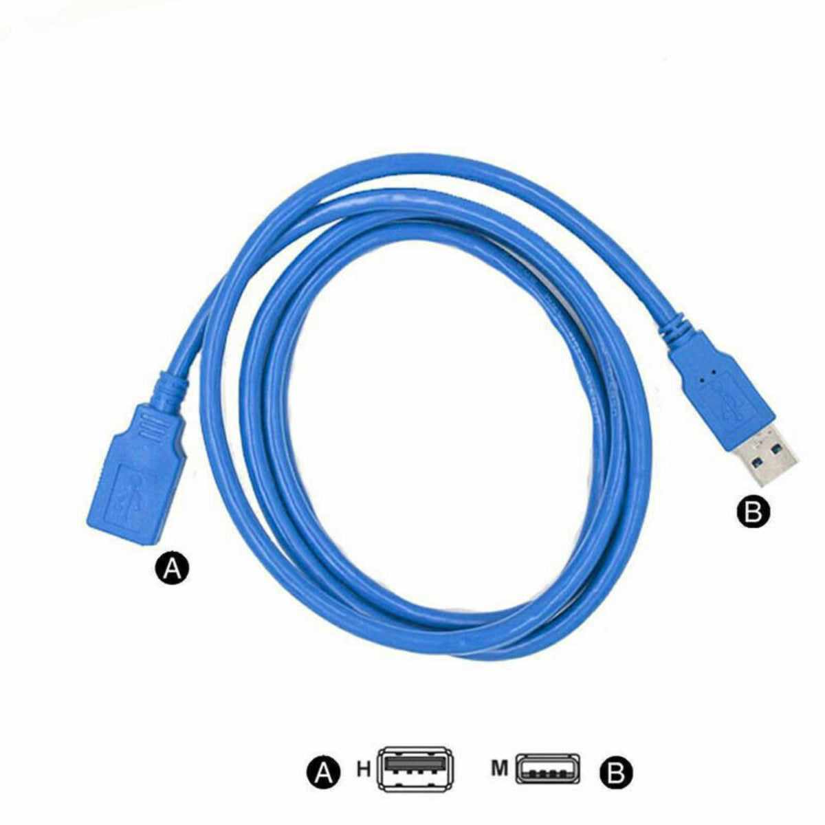 USB 3.0 Male to Female Data Cable 1.5m Super Speed Extension Cord For Pc Camera