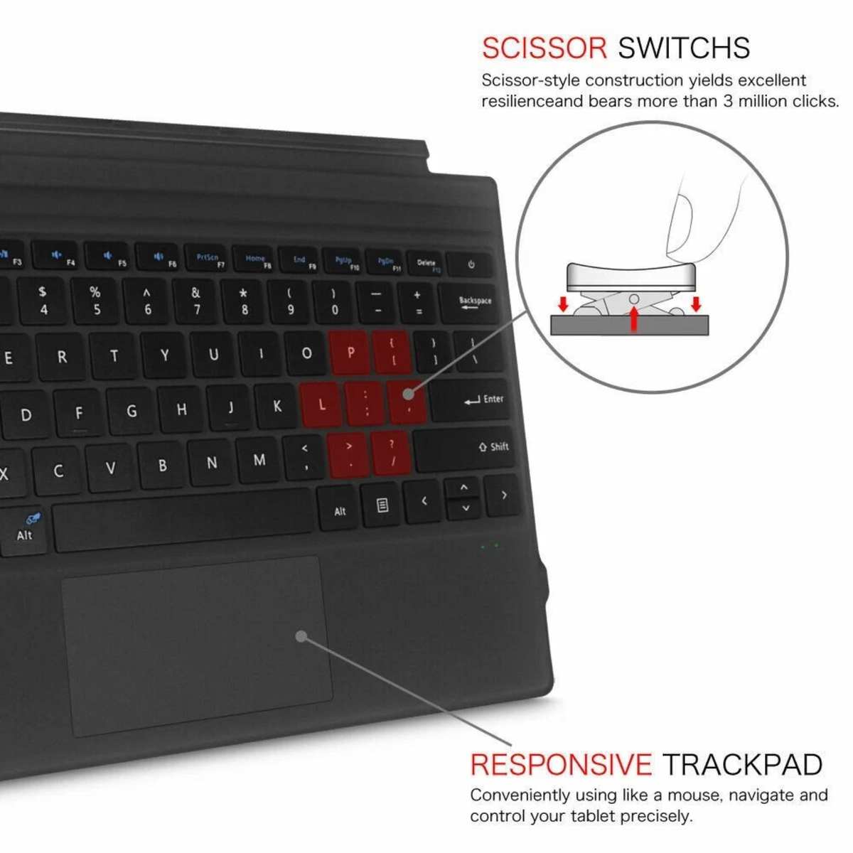 Wireless Keyboard Backlit Magnetic Type Cover Ultra Slim Laptop Accessory