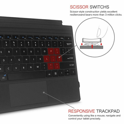 Wireless Keyboard Backlit Magnetic Type Cover Ultra Slim Laptop Accessory