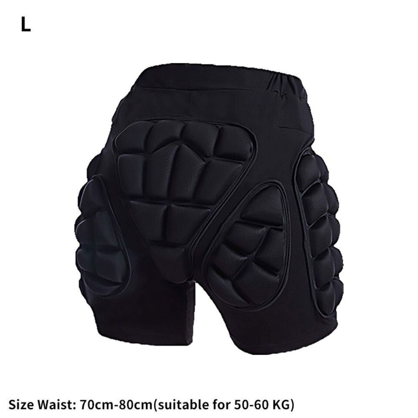 Snowboard Impact Pants Black Hip Padded Shorts Ski Skate Protective Gear Large