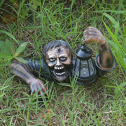 Zombie Skeleton Prop Ground Breaking Lantern Halloween Party Garden Decor