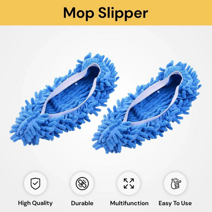 Blue Strecthable Mop Slipper Floor Polisher Cleaning Dust Pads 1x