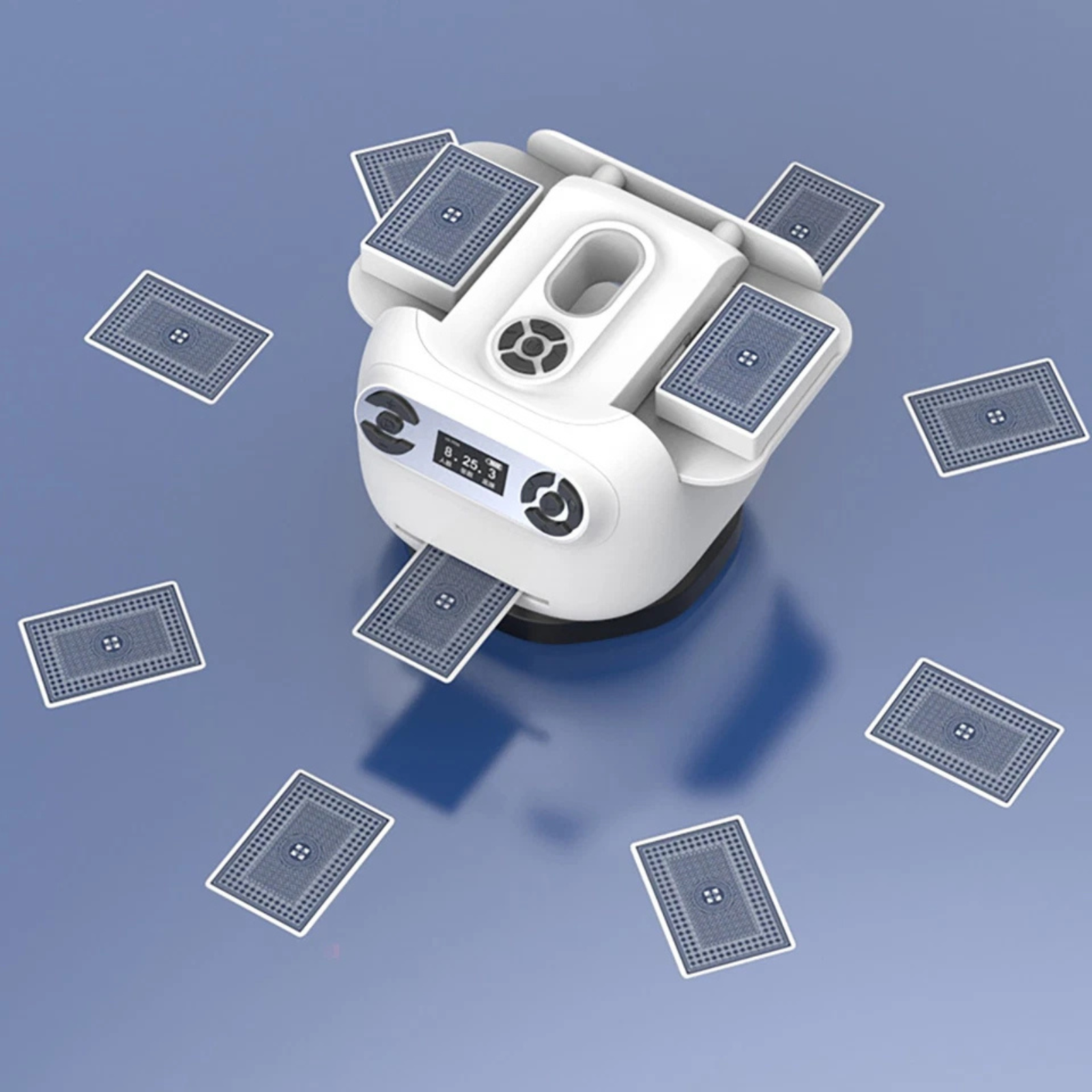 Automatic Card Dealer Machine 2 in 1 Design 360 Degree Electric Shuffler Tool