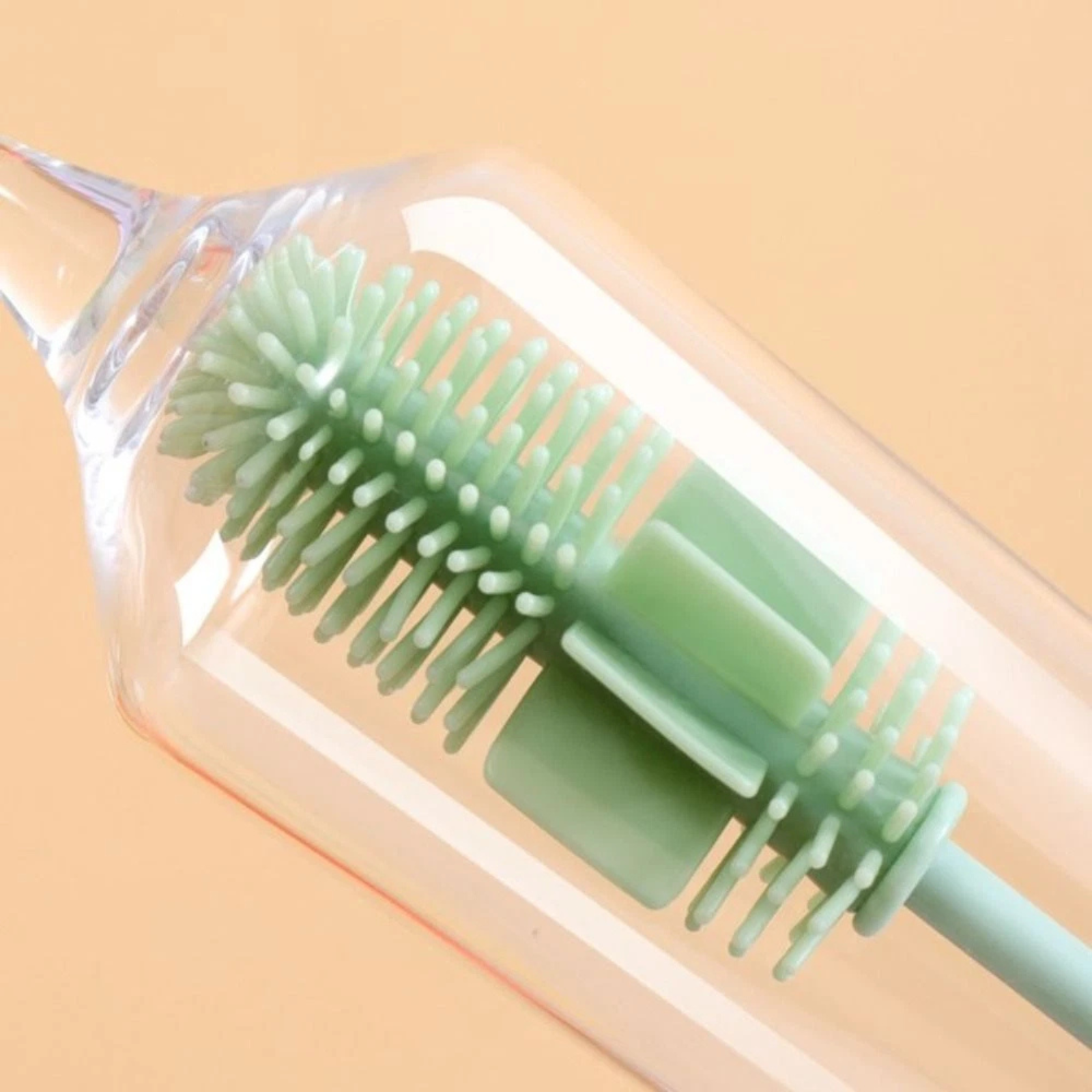 Green Portable Cup Brush Multifunctional Bottle Cleaning Brush Type A