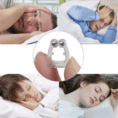 Nose Clip Stop Snoring Apnea Aid 2x Anti Snore Magnetic Silicone Device Stopper