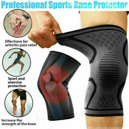 Compression Brace Sleeve Elastic Knee Support Black M