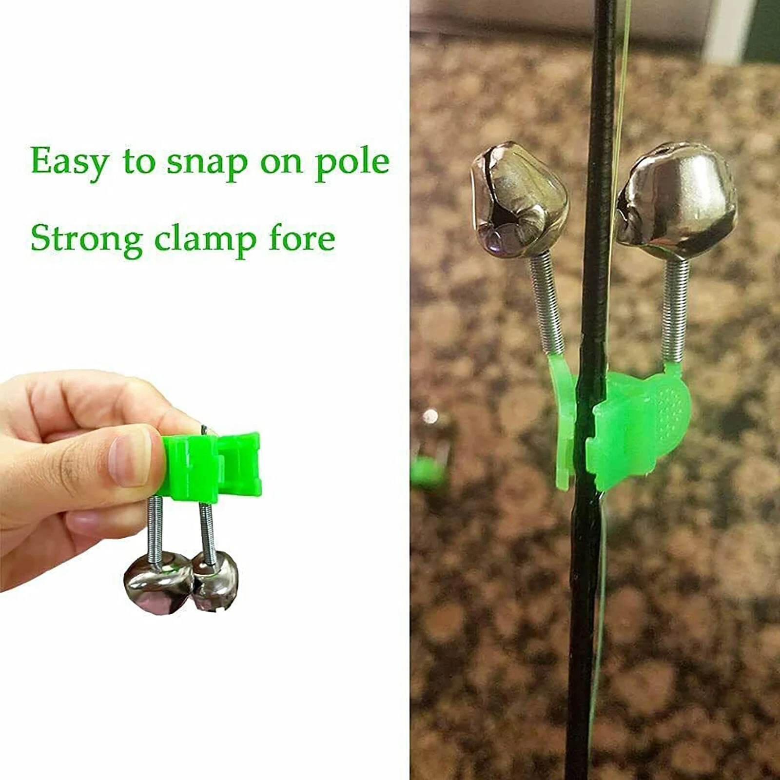 Green Plastic Fishing Rod Clip Holder for Secure Storage and Transport