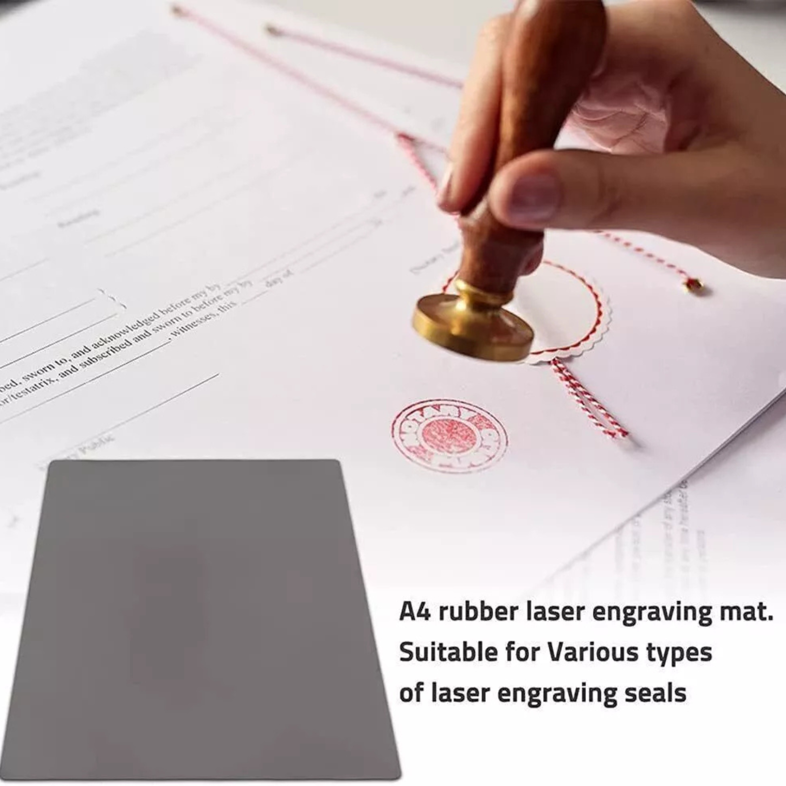 A4 Rubber Stamps for Laser Cutter Soft Rubber Sheets Grey