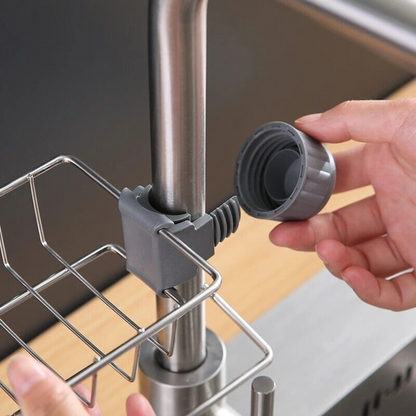 Silver Holder Racks Storage Organizer Kitchen Sink Faucet Shelf Sponge Dish Rack