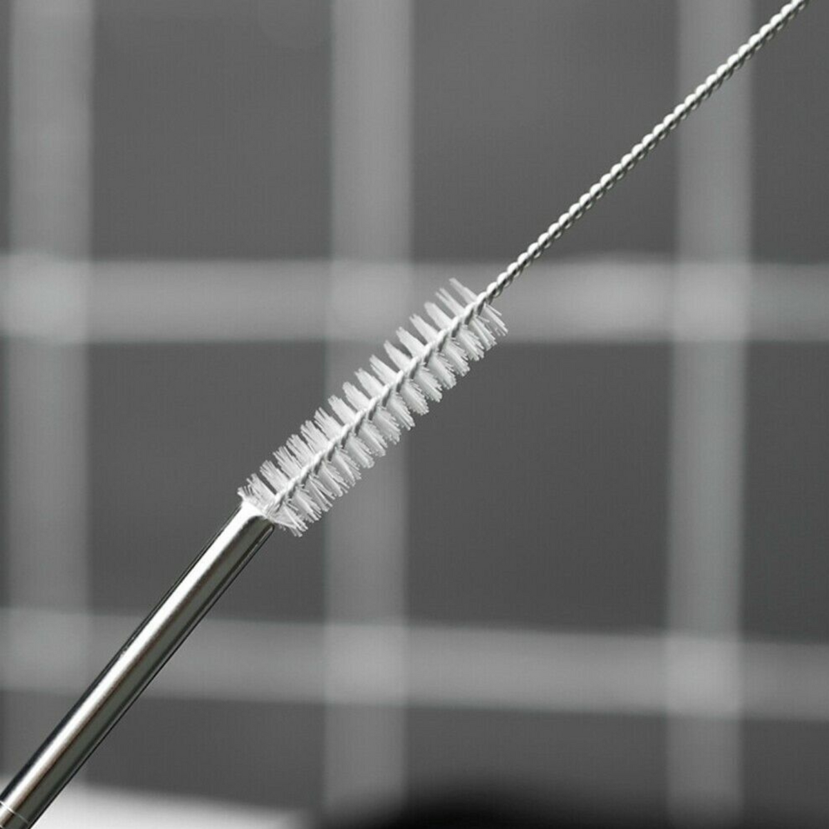 Washable Metal Drinking Straw 10PCS Stainless Steel Straws Bent Long Reusable