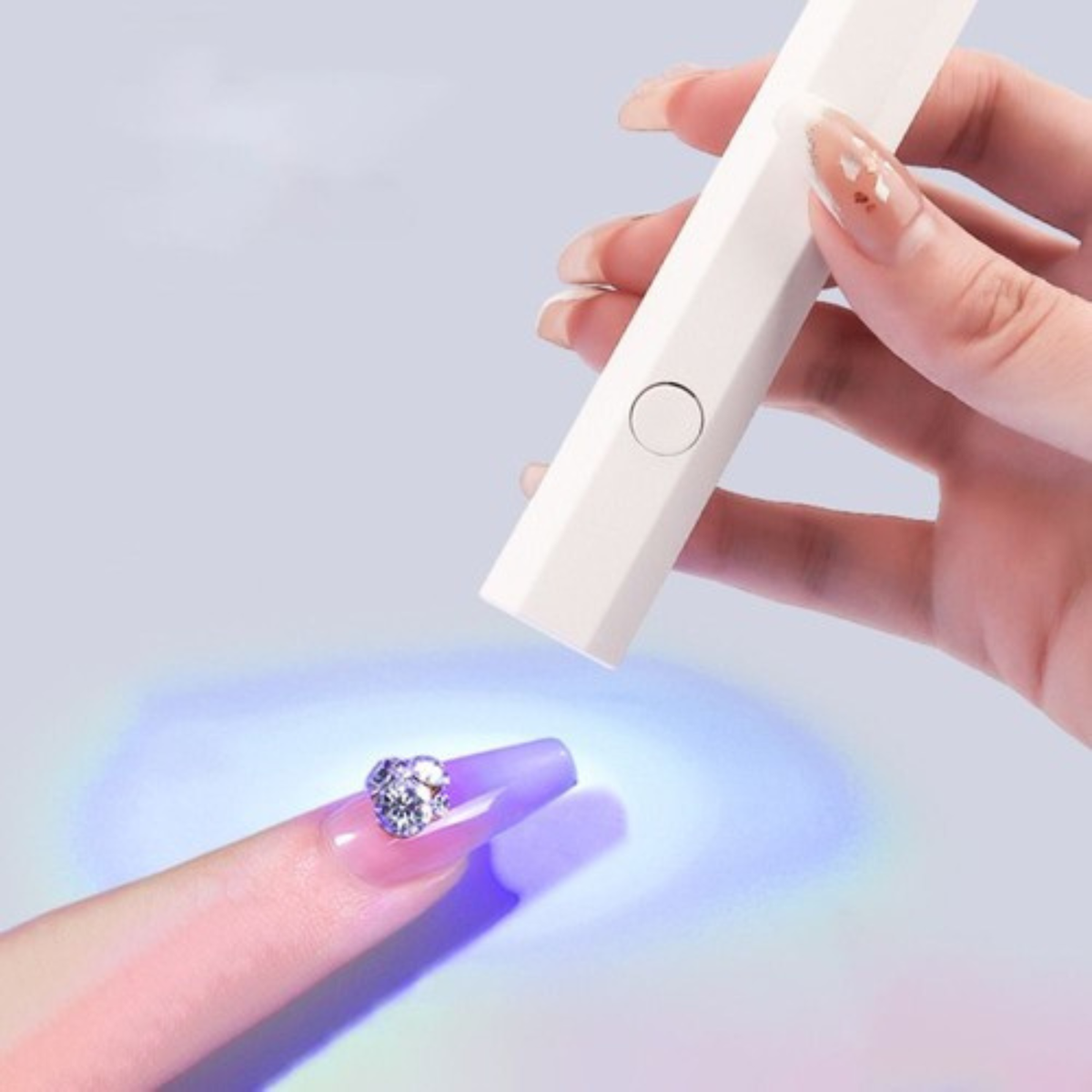 White USB Pen Style Nail Dryer Handheld Gel Polish Lamp