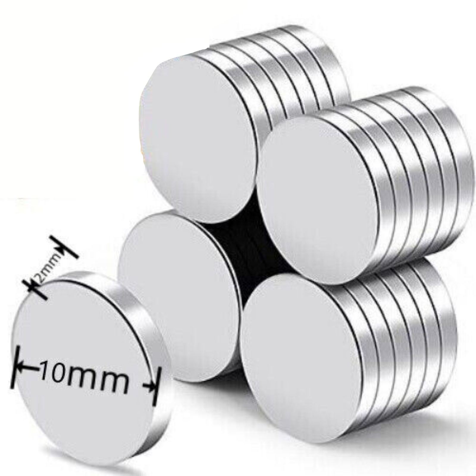 10x2mm Cylinder 100pcs Super Strong Cylinder Rare-Earth Neodymium Magnet