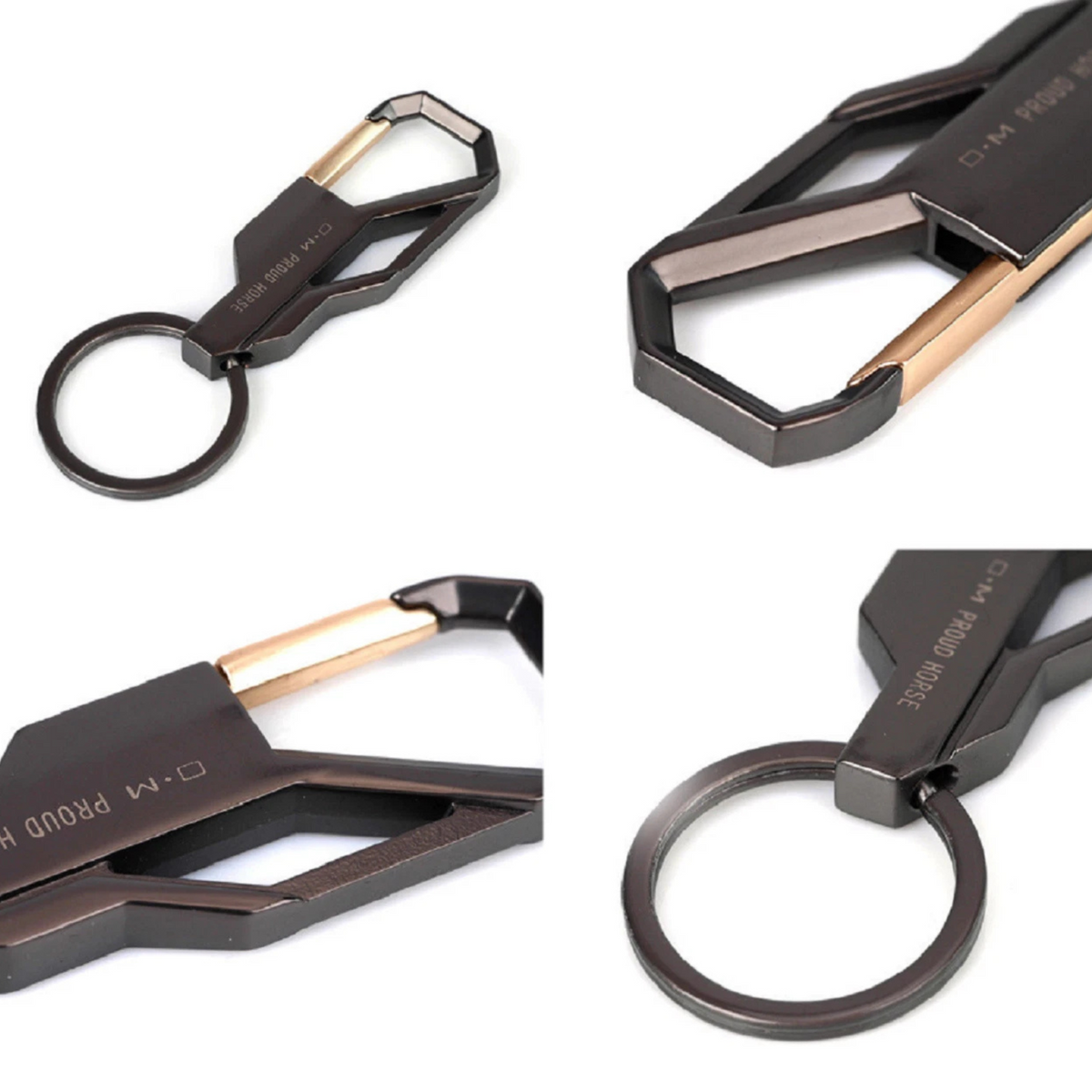 Stylish Metal Car Key Rings Keychain Holder Key Fob Chain Clip Accessory