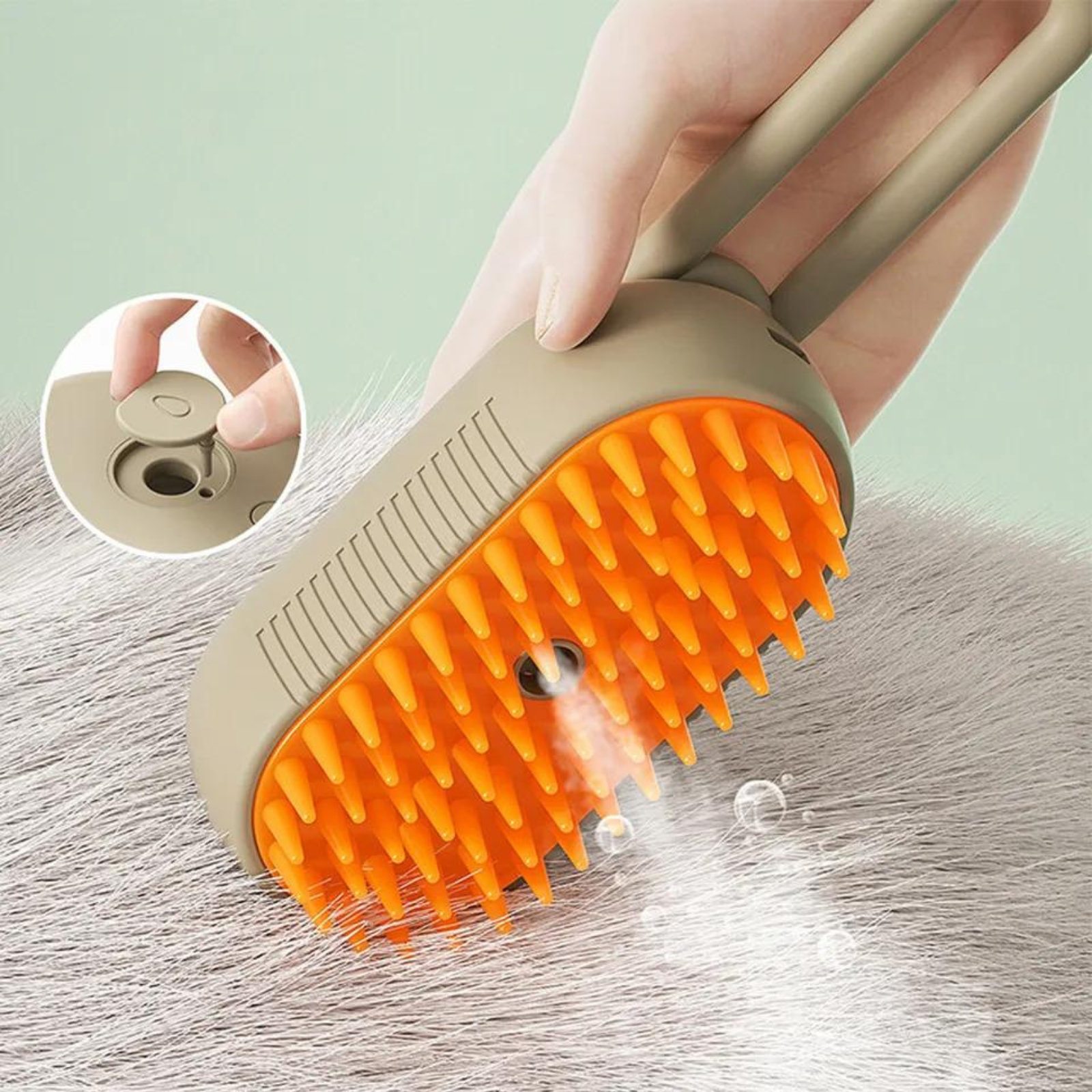 Grooming Dog Water Brush Spritz Defur Comb For Cats, Celery Pet Steam