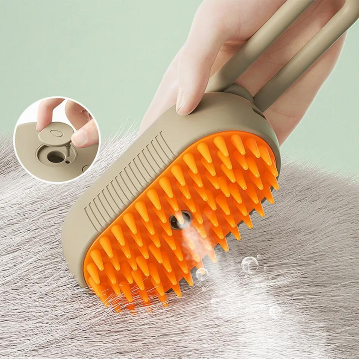 Grooming Dog Water Brush Spritz Defur Comb For Cats, Celery Pet Steam