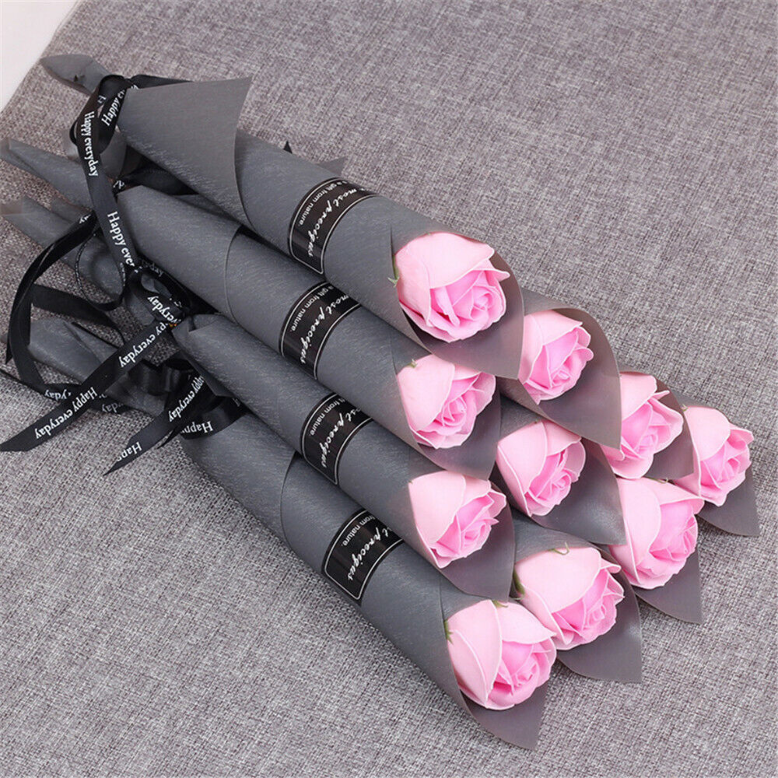 Mother's Day Gift Love 10x Pink Soap Rose Artificial Flower Girlfriend