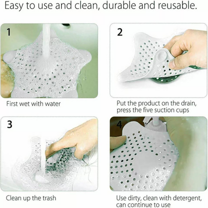 White Covers Filter Sink Strainer Bathroom Drain Hair Catcher Bath Stopper