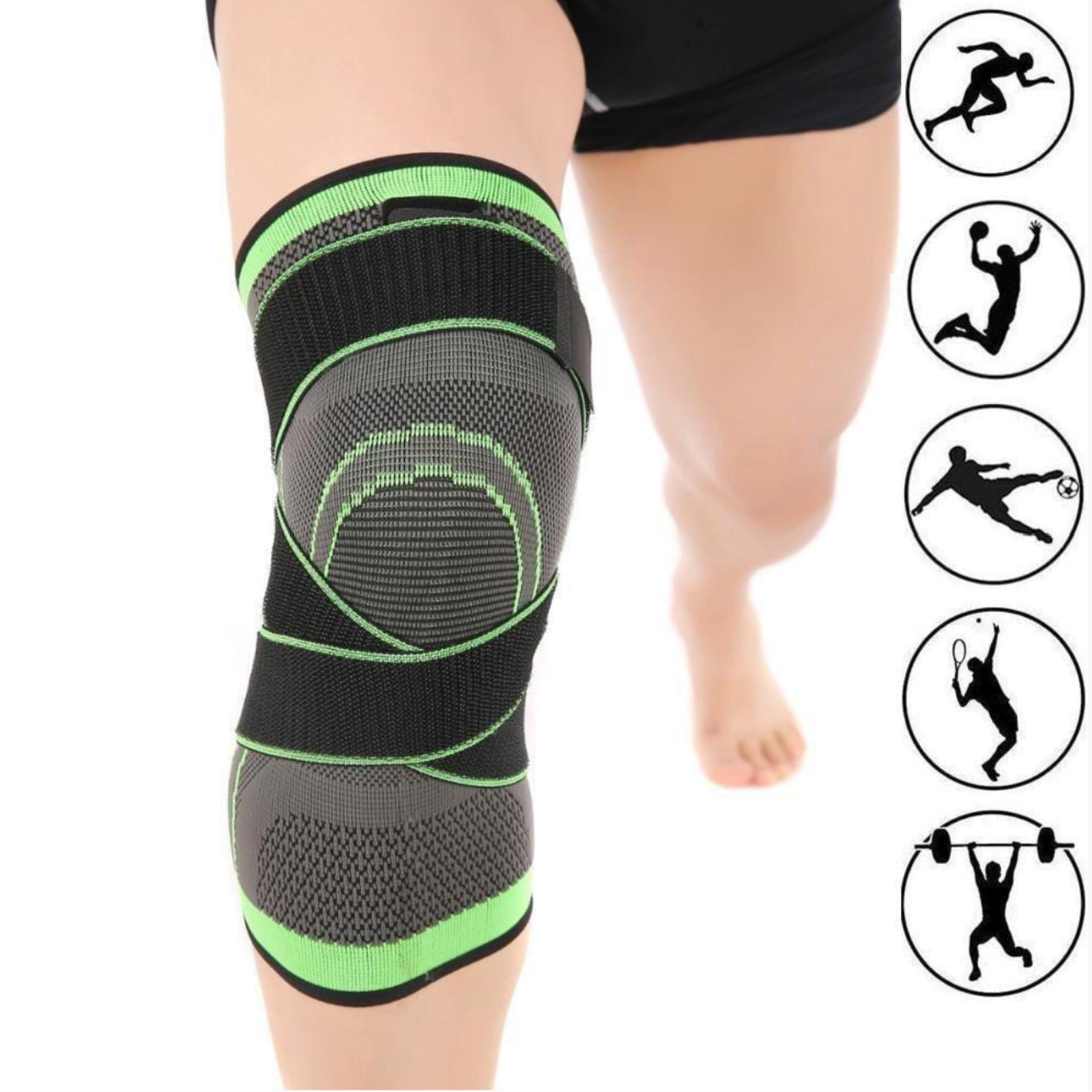 Breathable Sleeve Support 3D Weaving Knee Brace Running Jogging Sports Leg Gifts