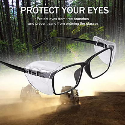 Glasses Protection Flexible Universal 4X Safety Eye Goggles Side Shields Clear